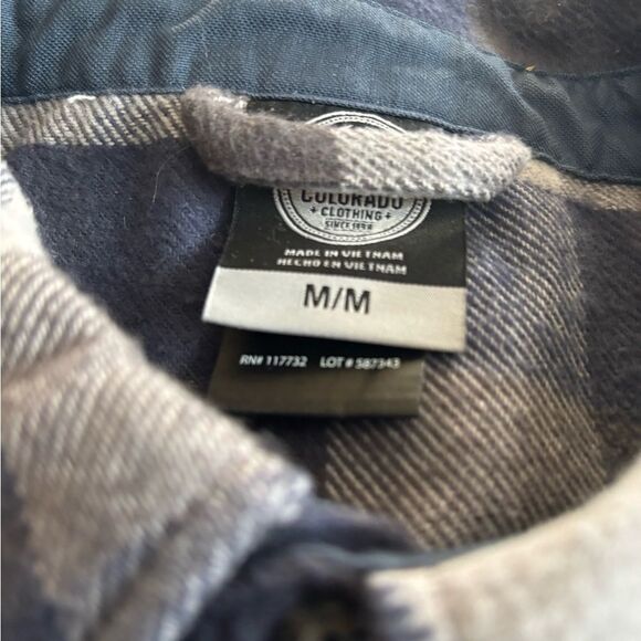 Colorado clothing Men's Blue Plaid Shirt - Picture 3 of 5